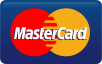 Mastercard logo on a blue background.
