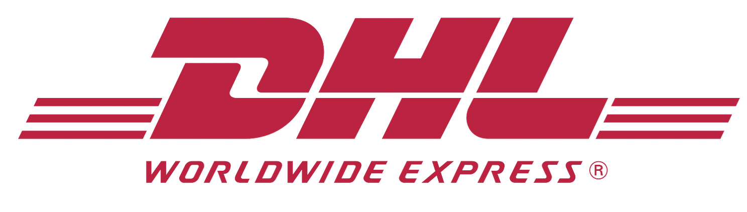The logo for dhl worldwide express.