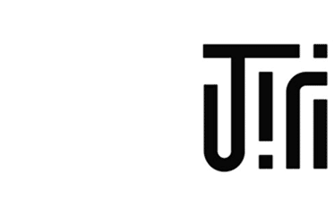 A black and white logo with the word jiri