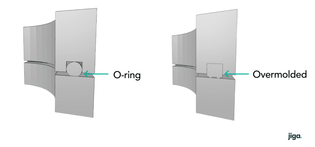 O’ring vs Overmolded seal - DFA