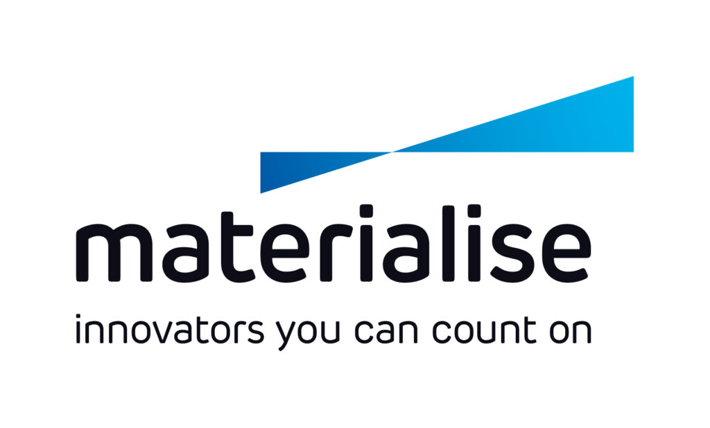 Logo of Materialise, a company branding itself as reliable innovators among Xometry competitors.