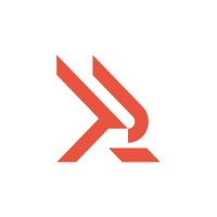 A stylized red letter "r" in a modern, abstract design, symbolizing Xometry competitors.