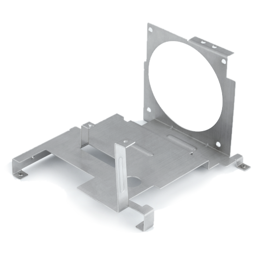 Metal bracket component on a white background.