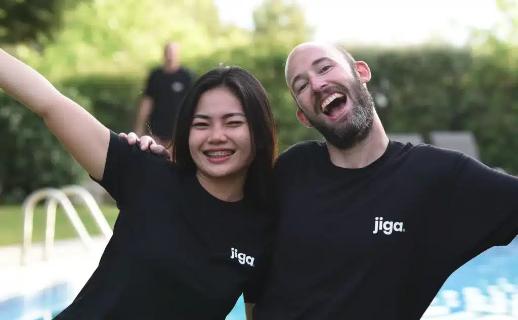Jiga team collaborating with people, working together in a human-centered engineering process