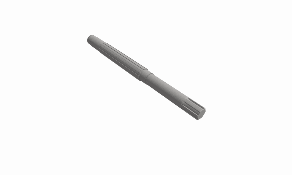 A gray, closed pen—crafted with precision reminiscent of swiss cnc machining—is pictured against a plain white background.