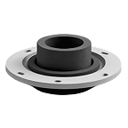 A black and gray industrial mechanical seal with a circular base and central cylindrical opening, shown against a plain background.