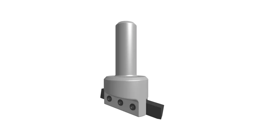 Single-point fly cutter used for large-area facing, fine surface finishing, and finish-boring operations.