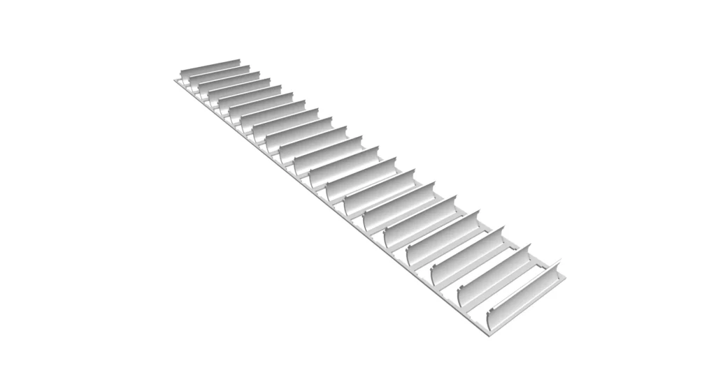 Laser-cut fan blades pressed to profile and bent from the sheet using a manual press brake forming step.