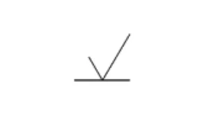 white background black check mark